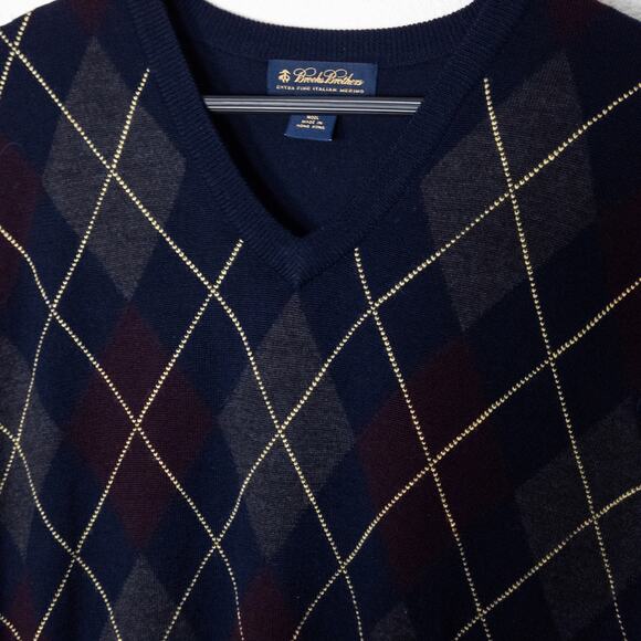 Brooks Brothers Men’s Sweater Vest Old Money Preppy Heritage Argyle Knit XL - Picture 3 of 7